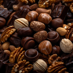   Image of different delicious chocolates candies