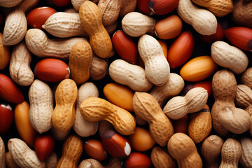 Obraz premium Image of many nuts close up