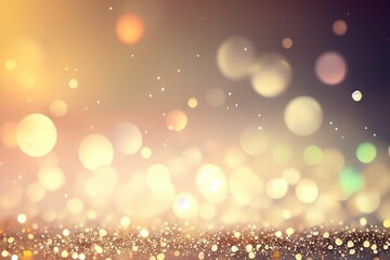 golden glitter vintage lights background. silver and gold. de-focused Generated image