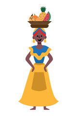 colombian palenquera illustration