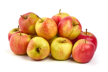 Red apple isolated on white background.