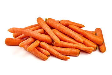 Carrots, isolated on white background.