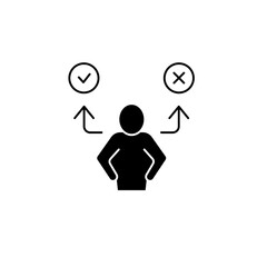 Decision Making concept line icon. Simple element illustration.Decision Making concept outline symbol design.