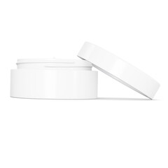 a default Opened Cosmetic Jar isolated on a white background