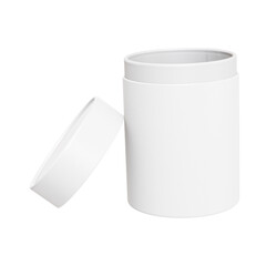 a open paper tub on a white background