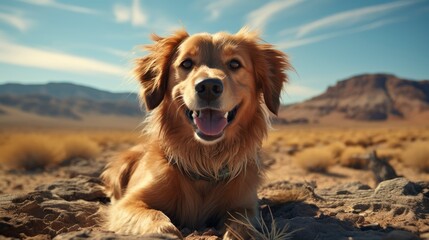 High Angle View Golden Retriever Near , Bright Background, Background Hd