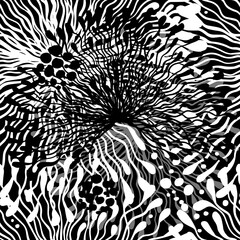 abstract graphic monochrome seamless background. hand drawing. Not AI, Illustrat3. Vector illustration