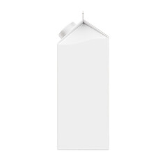 a white image of a milk pack isolated in a default background