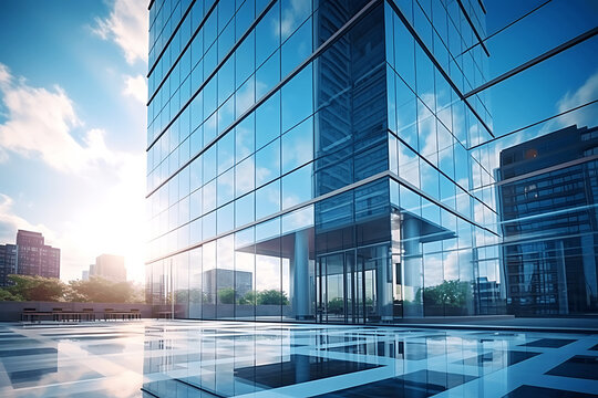 Edificio de oficinas con fachadas de cristal