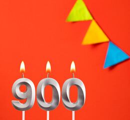 Candle number 900 - Number of followers or likes