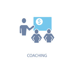 Coaching concept line icon. Simple element illustration.Coaching concept outline symbol design.