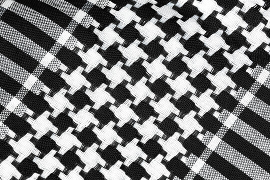 Keffiyeh, head covering patterns commonly used in the Middle East and the Arab World. A traditional head-tied garment is 'Keffiyeh' or 'Pushi'.