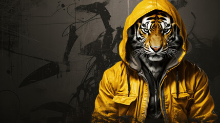 Fototapeta na wymiar spirit animal Tiger predator shamanism - by generative ai