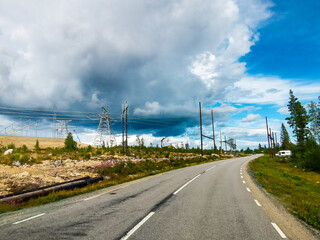 Fototapeta na wymiar road to nowhere , picture taken in Sweden, Europe