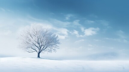 Tree in snow, Landscape with snow, A magical winter forest scene with snow-covered trees in the corner 