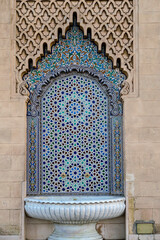 detail of mosque in morocco, photo as background - 674135880