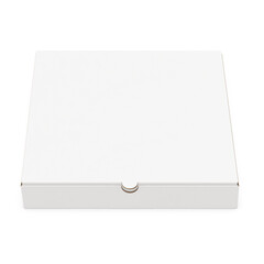 a white box of pizza image in a white background