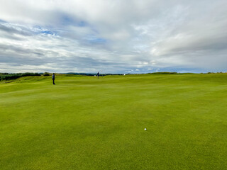 St Andrews, Scotland - September 22, 2023: Landscape views of the Jubilee Golf Course, a public...