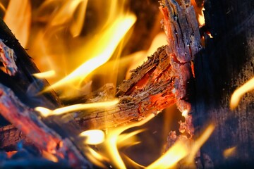 fire in fireplace, photo picture digital image - 674139447