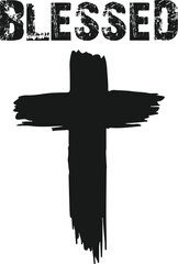 Blessed Cross Christian Minimalist Religious Faith