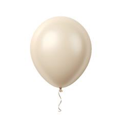 beige white balloon on transparent background
