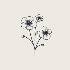 Geraniums in cartoon, doodle style. 2d vector illustration in logo, icon style. AI Generative