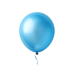 blue balloon on transparent background