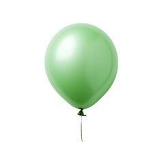 green balloon on transparent background