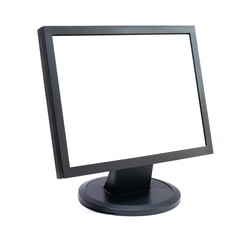 An old model monitor isolated on white background. After some edits.