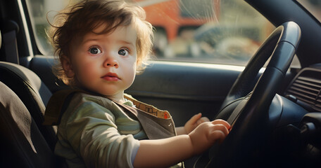 child interior car, child safety, baby steering wheel,