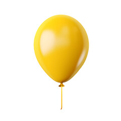 yellow balloon on transparent background