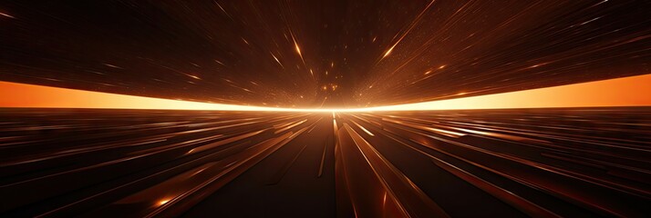 Naklejka premium futuristic abstract background with light streaks on it in the space Generative AI
