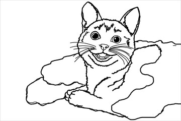 Animal - Pet - Adorable Cat - Kitten - Kitty illustration