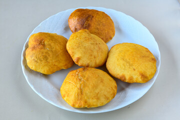 Turkish pastry product , tasty pogaca. Turkish Pastries; pogaca, borek, acma, ay coregi at patisserie showcase.