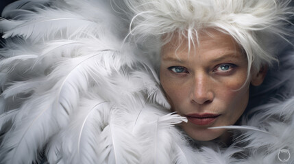Fashion portrait of an aged supermodel. Style, fashion and beauty.