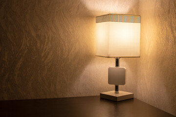 View of a lamp on a table