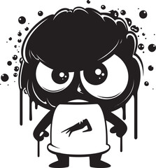 Black Fury Unveiled Spray Paint Vector Icon Spray Paint Rage Angry Logo Brilliance