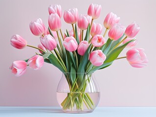 Fresh pink tulips - Powered by Adobe