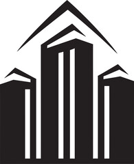 Black Logo Mastery Icon of Urban Living Vector Artistry Unleashed Apartment Building Icon