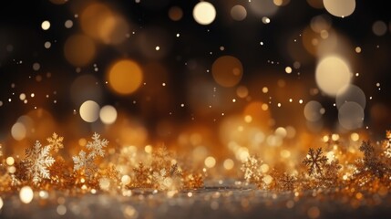 gold Christmas background for Christmas and New Year celebration.