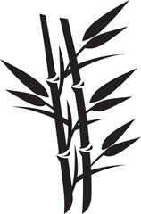 Vector Artistry Redefined Black Bamboo Plant Logo Tranquil Serenity Bamboo in Black Vector Emblem