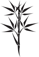 Bamboo Logo Mastery with Black Beauty Botanical Excellence in Black Natural Symmetry in Black Iconic Bamboo Emblem