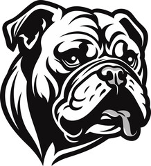 Bulldog Tenacity Black Emblem Design Black Beauty Bulldog Logo Mastery