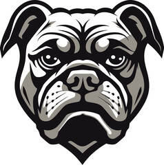 Exquisite Dog Art Bulldog in Black Vector Bulldog Spirit Black Logo with Iconic Dog