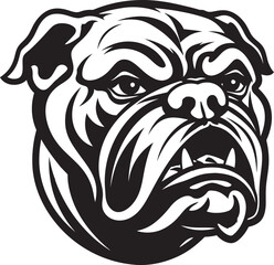 Black and Dynamic Bulldog Vector Symbol Majestic Mascot Bulldog Logo