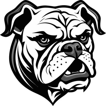 Vector Artistry Redefined Bulldog Emblem Bulldog Tenacity Unveiled Black Logo with Bulldog