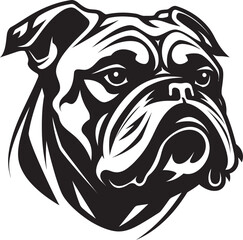 Vector Artistry Redefined Bulldog Emblem Bulldog Tenacity Unveiled Black Logo with Bulldog