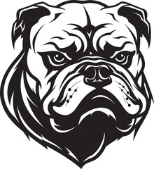 Vector Artistry Redefined Bulldog Emblem Bulldog Tenacity Unveiled Black Logo with Bulldog