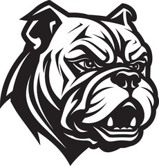 Bold and Fearless Black Logo with Bulldog Bulldog Majesty Iconic Emblem in Black