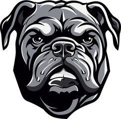 Courageous Canine Bulldog Design Emblem Elegance in Black Bulldog Logo Excellence